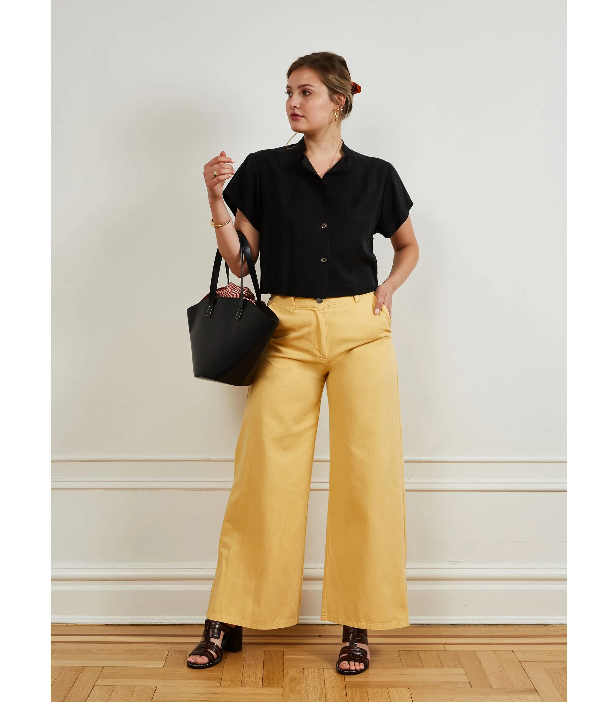 Brigitte Wide-Leg Trouser - Butter