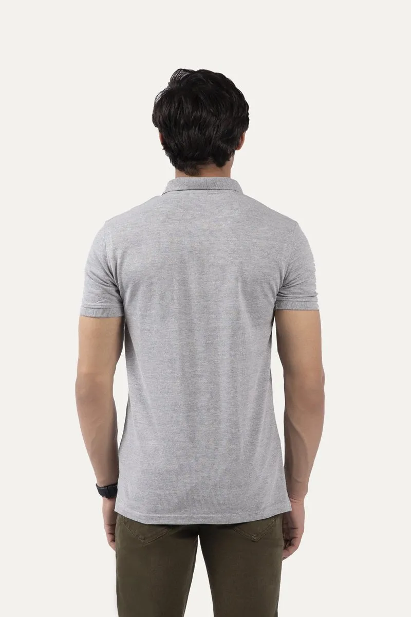 Buttoned Collar Polo Shirt