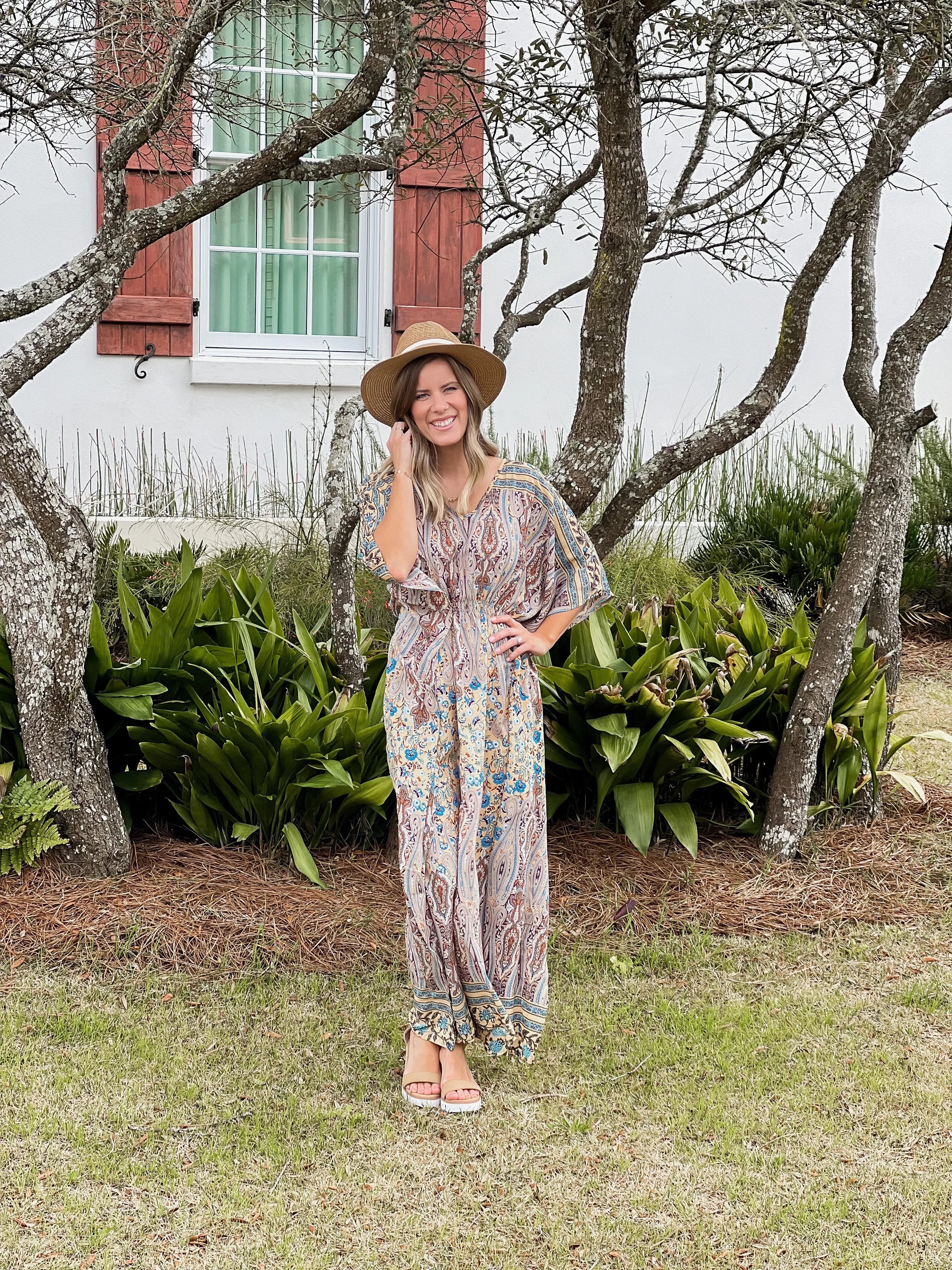 Dolman Printed Maxi