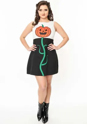 Pumpkin [Black & White] Head | SHIFT DRESS