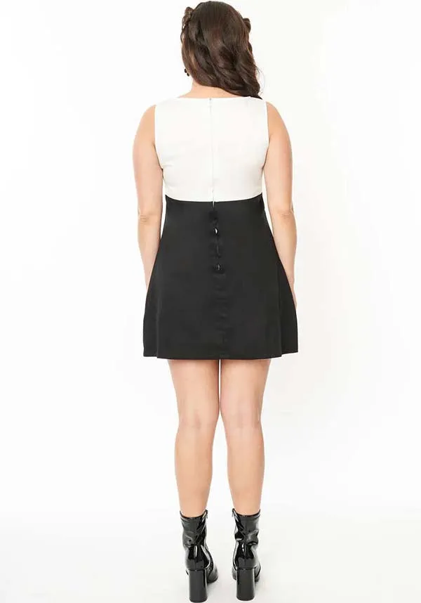 Pumpkin [Black & White] Head | SHIFT DRESS