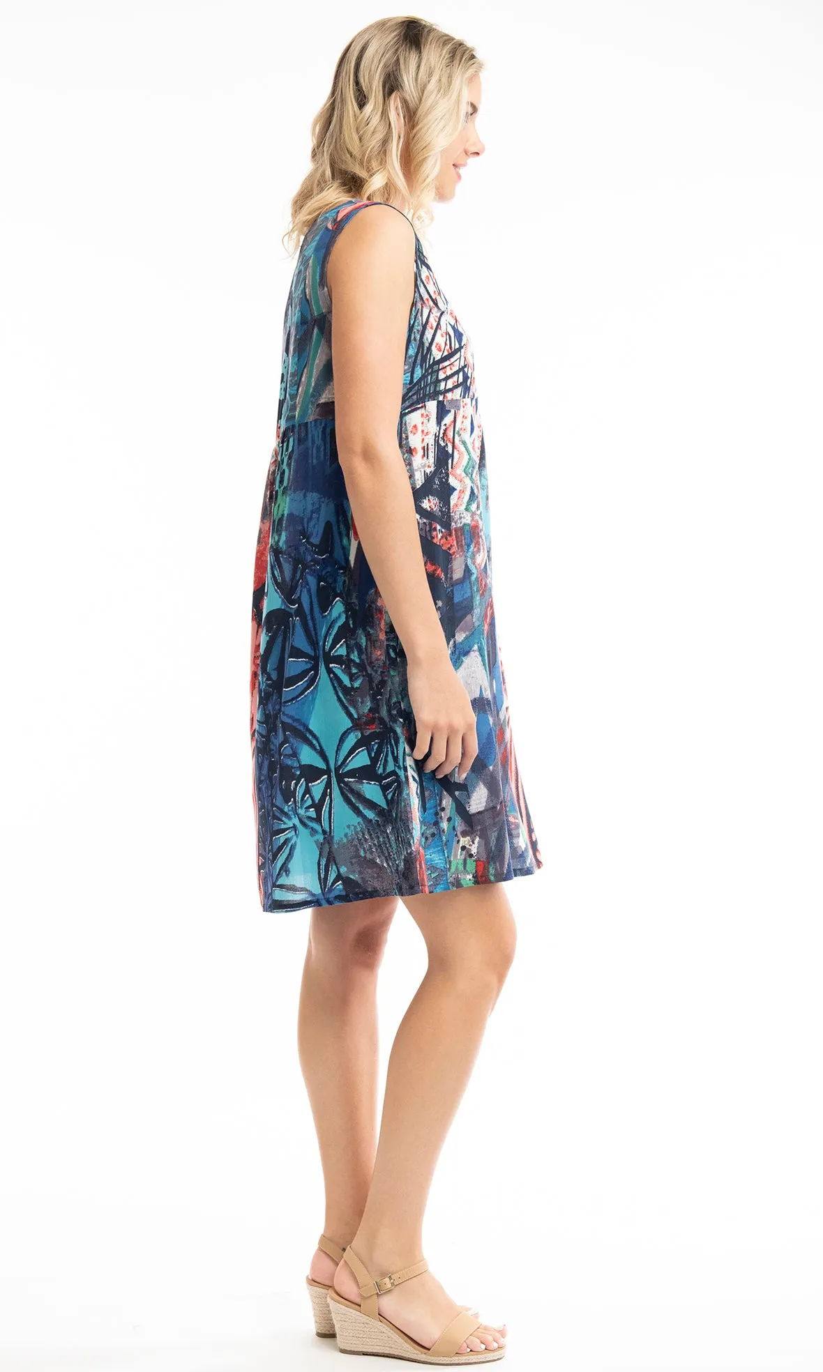 Rayon Dress Shift Flaired Printed, More Prints