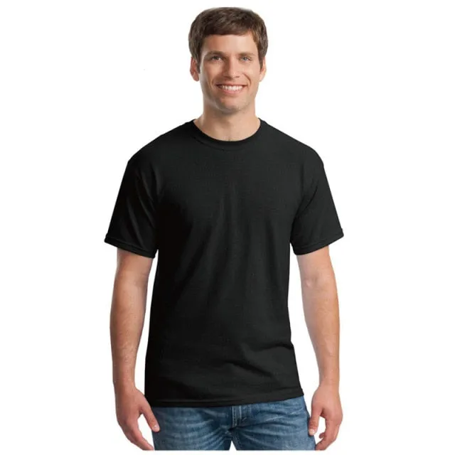 Wiaofellas Men's Cotton White Plain Basic T Shirt Man Black Summer Short Sleeve Casual Fashion Spring Brand loose Classic Solid XXL