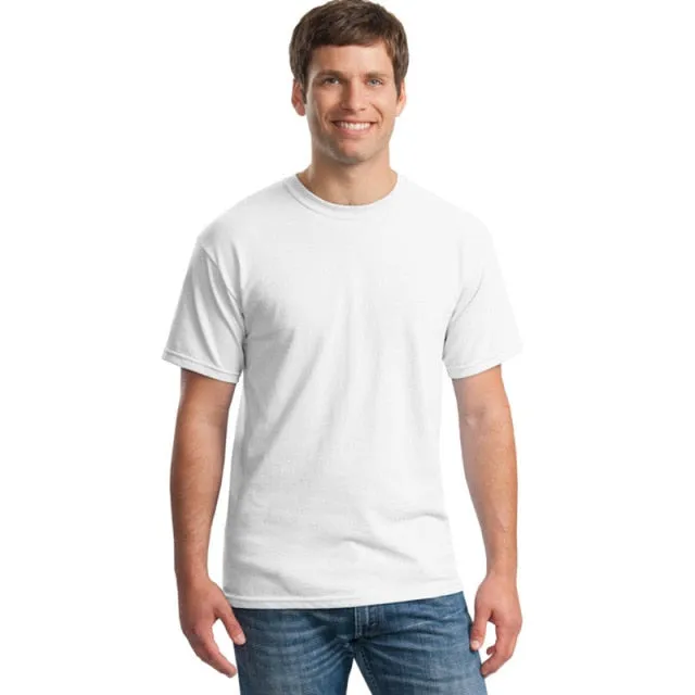 Wiaofellas Men's Cotton White Plain Basic T Shirt Man Black Summer Short Sleeve Casual Fashion Spring Brand loose Classic Solid XXL