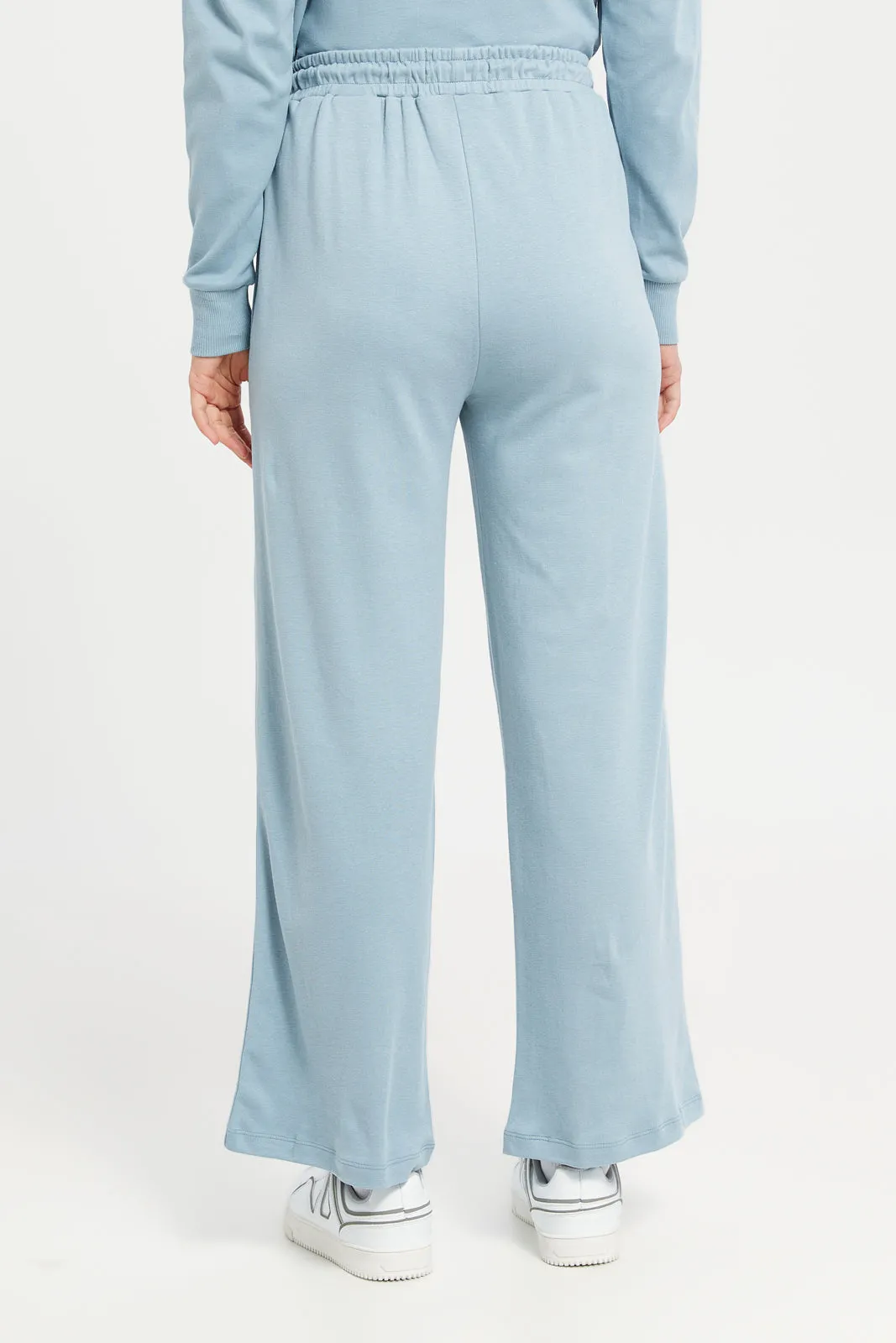 Women Blue Wide Wide Leg Pants